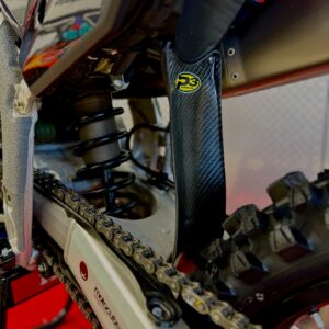 P3 Carbon Mud Flap & Shock Guard | Honda CRF250 R/RX/RWE 2021 - 2027 450 R/X/RX/RWE 2021 - 2026 Models  (See Description / Fitment Chart)