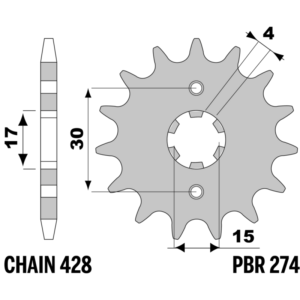 F-0274 PBR Front Sprocket — Honda
