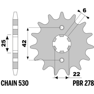 F-0278 PBR Front Sprocket — Honda