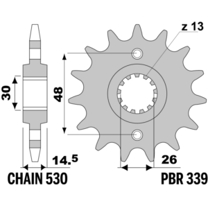 F-0339 PBR Front Sprocket — Honda