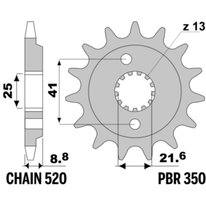 F-0350 PBR Front Sprocket — Honda / Polaris