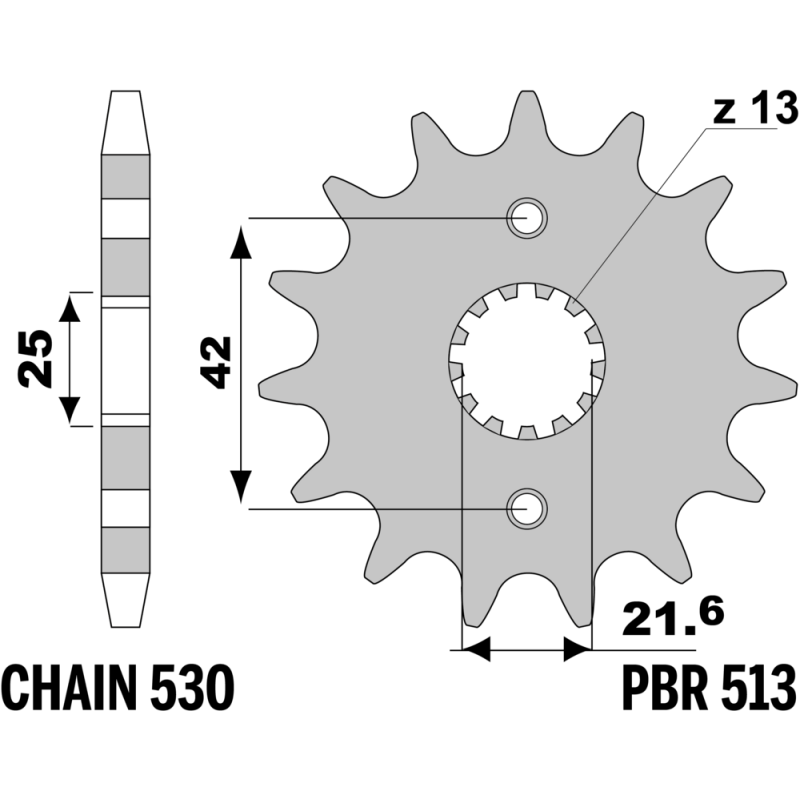 F-0513 PBR Front Sprocket — Yamaha