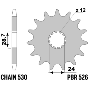 F-0526 PBR Front Sprocket — Kawasaki