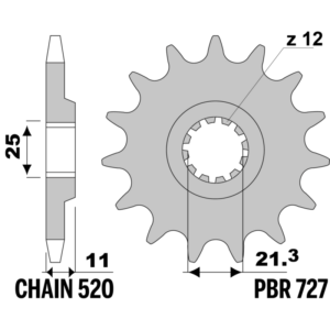 F-0727 PBR Front Sprocket — Husqvarna
