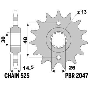 F-2047 PBR Front Sprocket — Honda