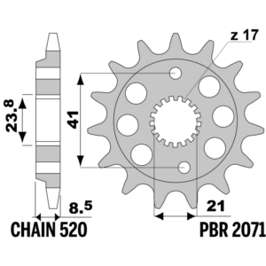 F-2071 PBR Front Sprocket — Honda