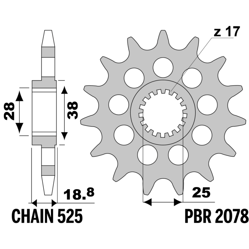 F-2078 PBR Front Sprocket — BMW
