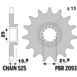 F-2093 PBR Front Sprocket — Kawasaki