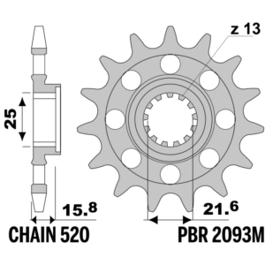 F-2093M PBR Front Sprocket — Kawasaki