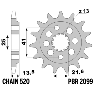 F-2099 PBR Front Sprocket-XR650R — Honda