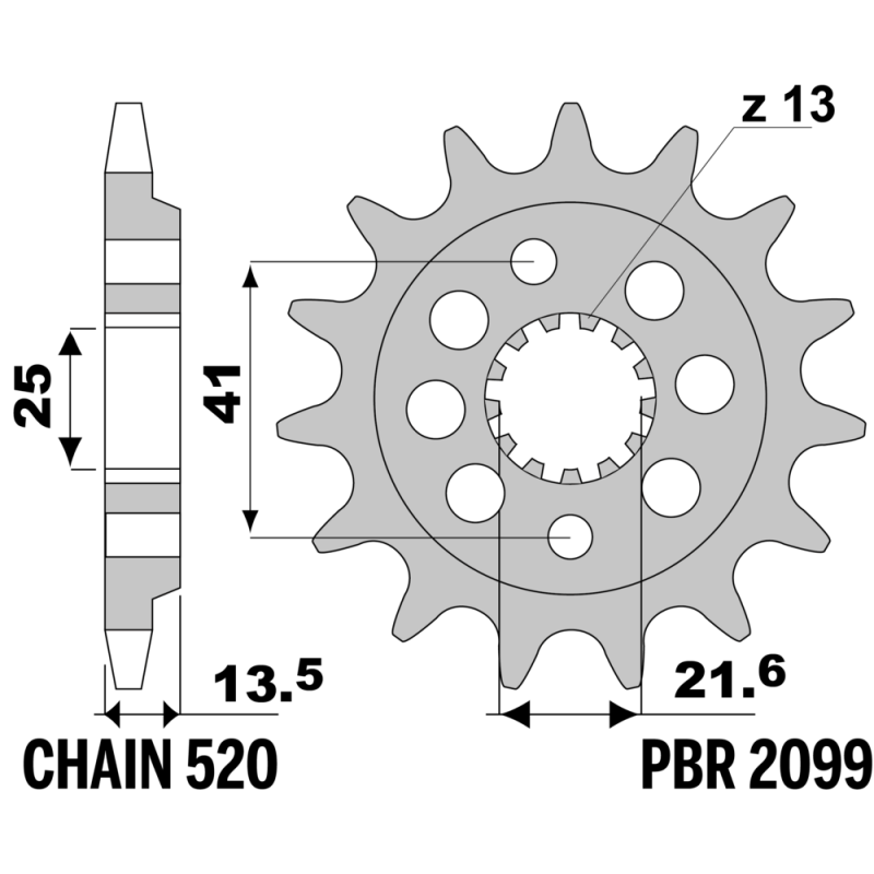F-2099 PBR Front Sprocket-XR650R — Honda