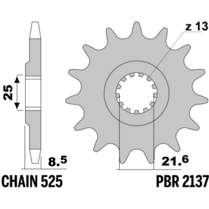 F-2137 PBR Front Sprocket — Kawasaki