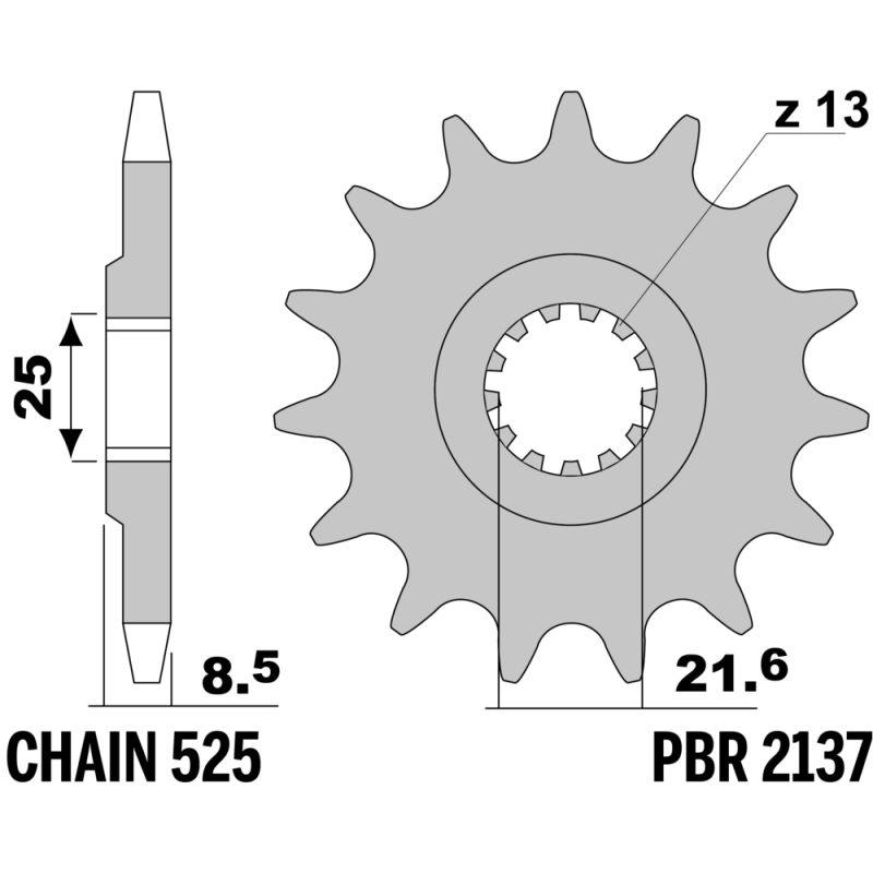 F-2137 PBR Front Sprocket — Kawasaki