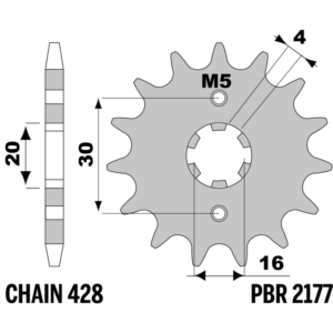 F-2177 PBR Front Sprocket — Yamaha