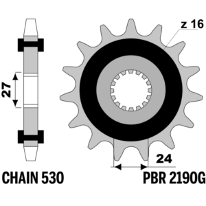F-2190G PBR Front Rubber Damper Sprocket — Suzuki