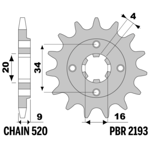 F-2193 PBR Front Sprocket — Yamaha