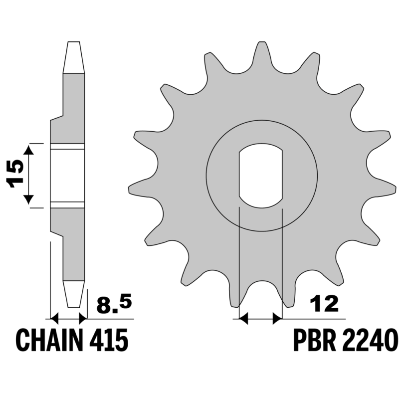 F-2240 PBR Front Sprocket — Gas Gas / Husqvarna / KTM