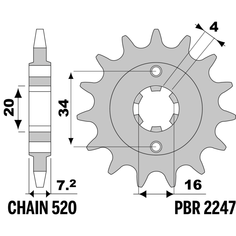 F-2247 PBR Front Sprocket — KTM