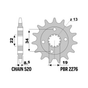 F-2276 PBR Front Sprocket — Husqvarna / KTM