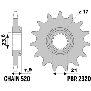 F-2320 PBR Front Sprocket — Honda