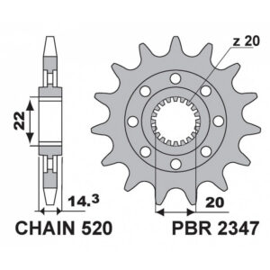 F-2347 PBR Front Sprocket — BMW