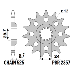F-2357-18 PBR Front Sprocket — Kawasaki
