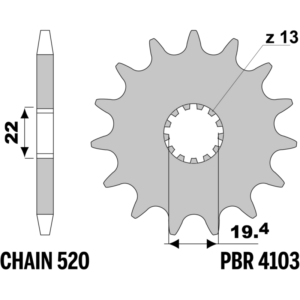 F-4103 PBR Steel Front Sprocket — Suzuki