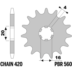F-0560 PBR Front Sprocket — Kawasaki / Suzuki