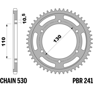 R-0241 PBR Steel Rear Sprocket — Suzuki / Yamaha