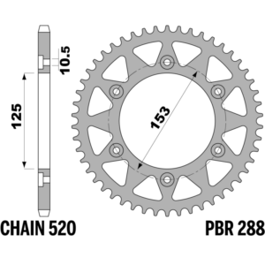 R-0288 PBR Steel Rear Sprocket — Honda