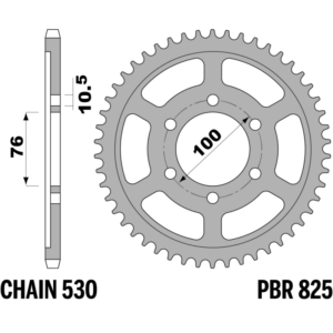 R-0825 PBR Steel Rear Sprocket — Suzuki