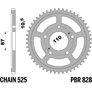 R-0828 PBR Steel Rear Sprocket — Suzuki