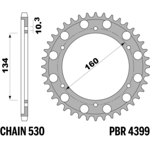 R-4399 PBR Steel Rear Sprocket — Honda