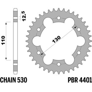 R-4401 PBR Steel Rear Sprocket — Can-Am