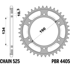 R-4405 PBR Steel Rear Sprocket — Honda