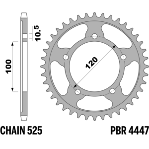 R-4447 PBR Rear Sprocket — Aprilia