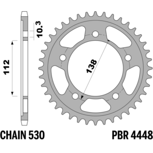 R-4448 PBR Rear Sprocket — Yamaha