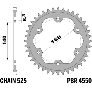 R-4550 PBR Steel Rear Sprocket — BMW