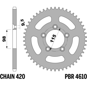 R-4610 PBR Steel Rear Sprocket — Husqvarna