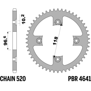 R-4641 PBR Steel Rear Sprocket — Can-Am