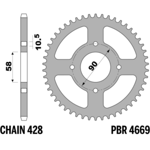 R-4669 PBR Rear Sprocket — Honda