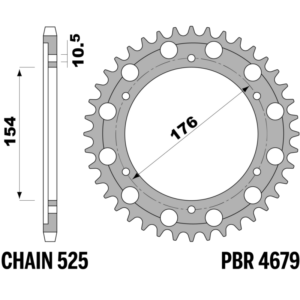 R-4679 PBR Steel Rear Sprocket — Honda
