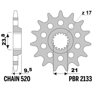 F-2133 PBR Front Sprocket — Suzuki