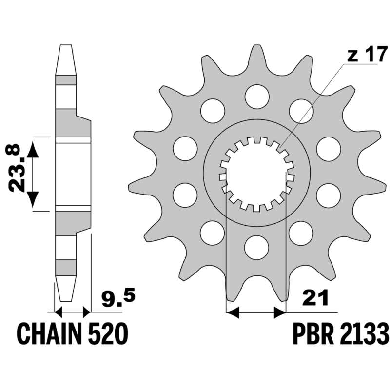 F-2133 PBR Front Sprocket — Suzuki