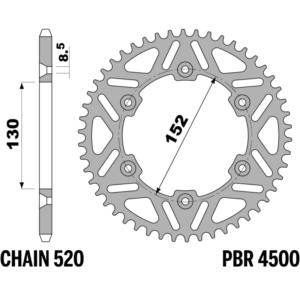 R-4500TA PBR Alloy Rear Sprocket — BMW