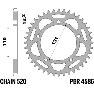 R-4586 PBR Alloy Rear Sprocket — BMW