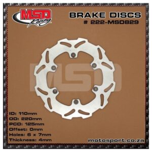 MSD829 Brake Disc-Rear-220mm