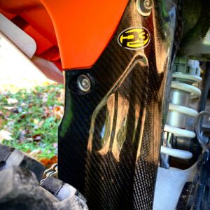 P3 Carbon Mud Flap & Shock Guard | KTM/HUSQ/GasGas | 2023 - 2027 Models (See Fitment Tab)