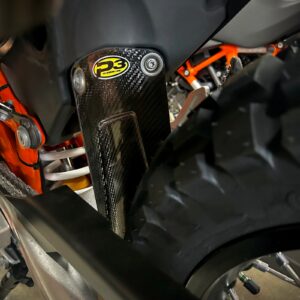 P3 Carbon Mud Flap & Shock Guard | KTM/HUSQ/GasGas 690-700-701 | 2016 - 2027 Models (See Fitment Tab)