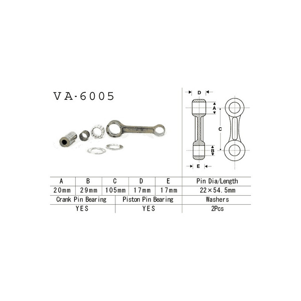 Yamaha YZ125 1986–1996 Conrod Kit (Vesrah)